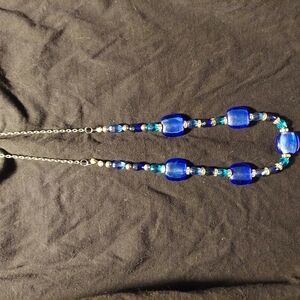 Elegant Blue Beaded Necklace